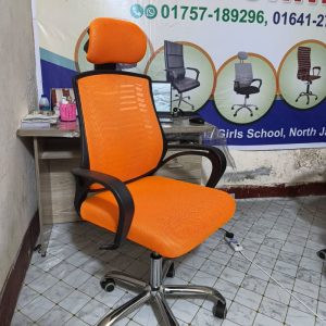 V Mesh Excutive Chair (Black & Orange)